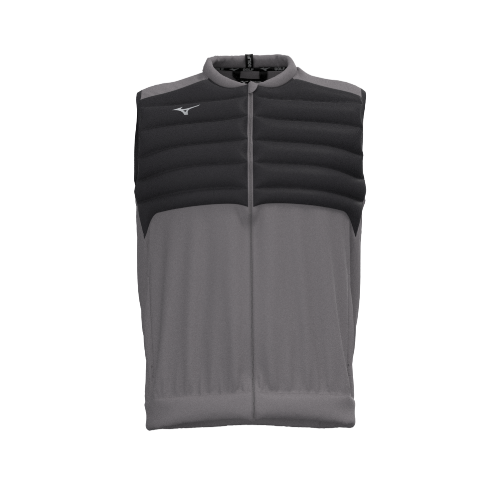 Mizuno Hybrid Bomber Gilet Charcoal Homme TailleS